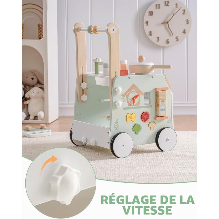 Chariot de marche et cuisine 2-en-1 - Jusqu'à -34% sur votre achat