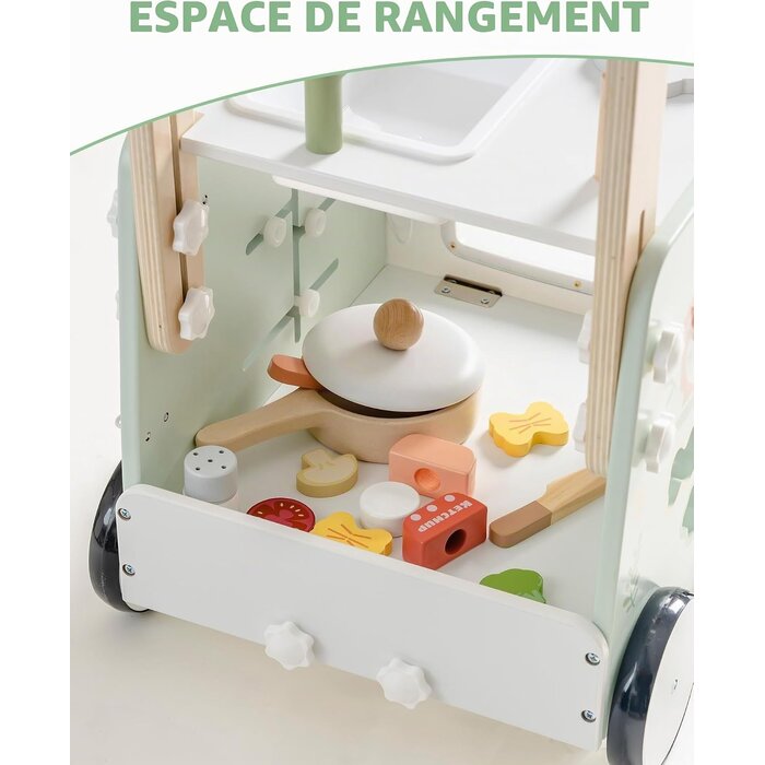 Chariot de marche et cuisine 2-en-1 - Jusqu'à -34% sur votre achat