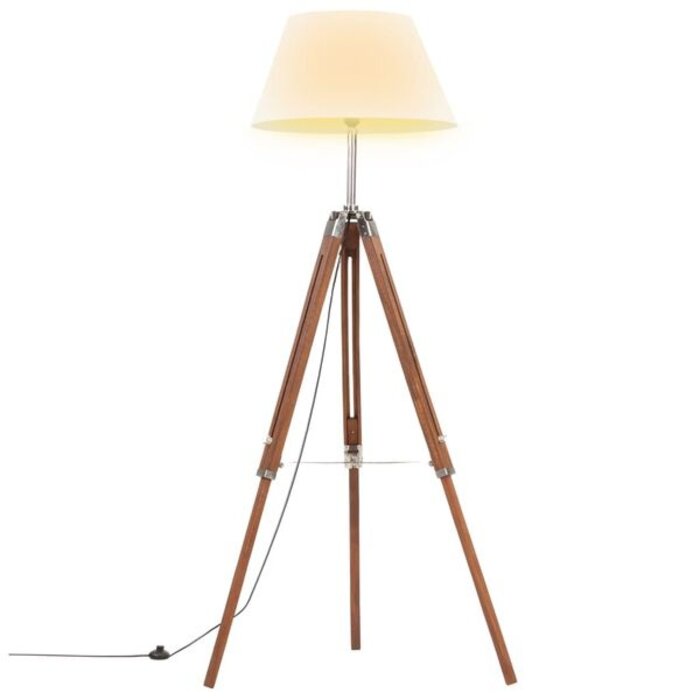 Lampadaire trépied en teck massif - Jusqu'à 34 % de réduction