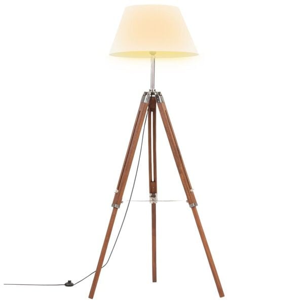 Lampadaire trépied en teck massif - Jusqu'à 34 % de réduction