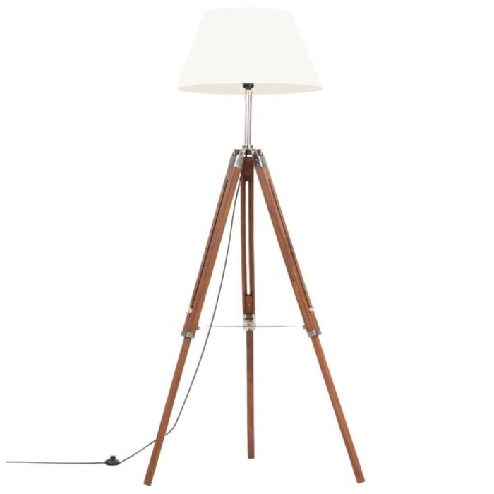 Lampadaire trépied en teck massif - Jusqu'à 34 % de réduction