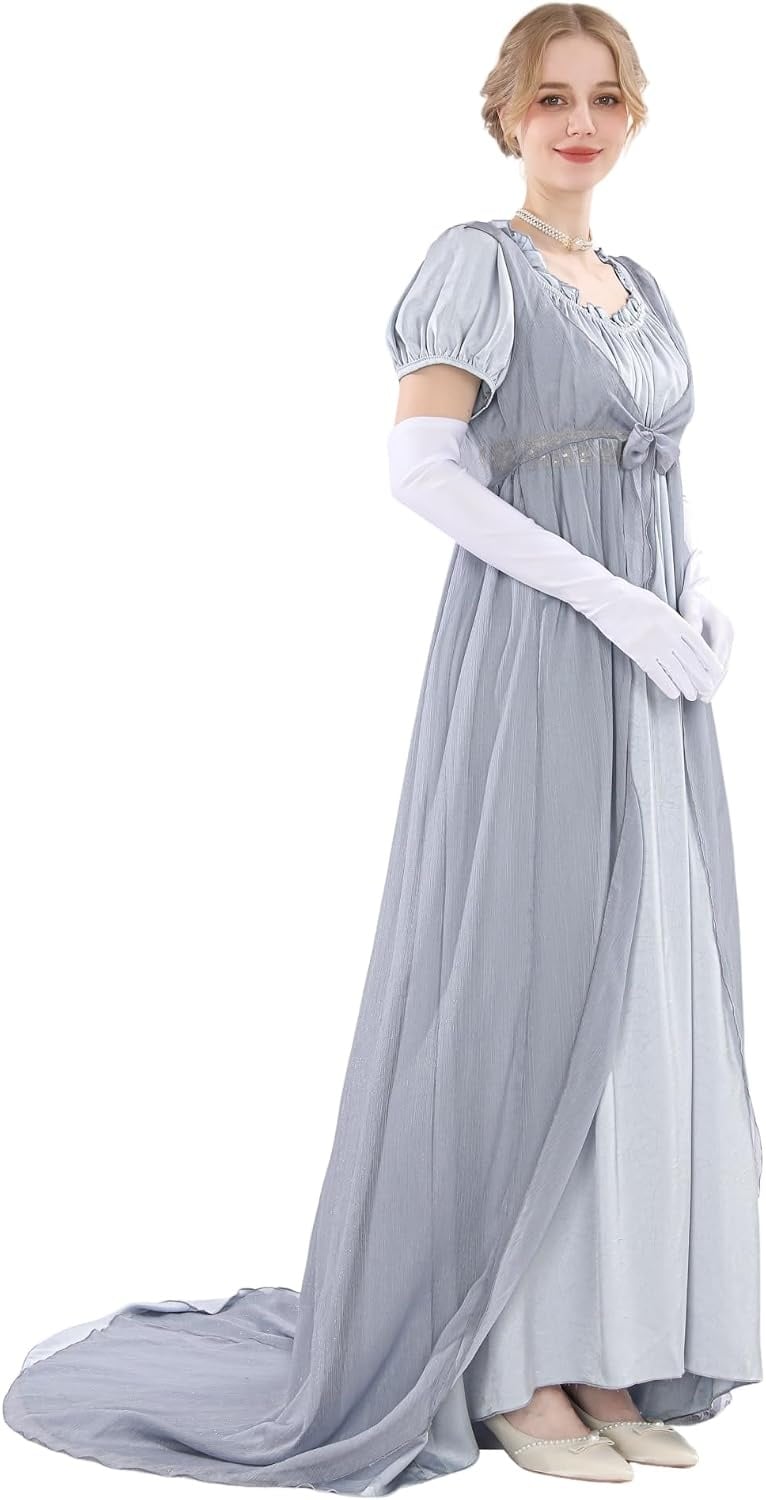 Robe Régence bleue avec accessoires - Taille L - Jusqu'à 34% de réduction
