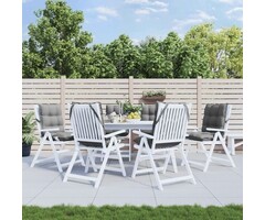 Vidaxl Lot de 6 coussins de chaise dossier bas - Gris - Jusqu'à -41% sur l'outlet