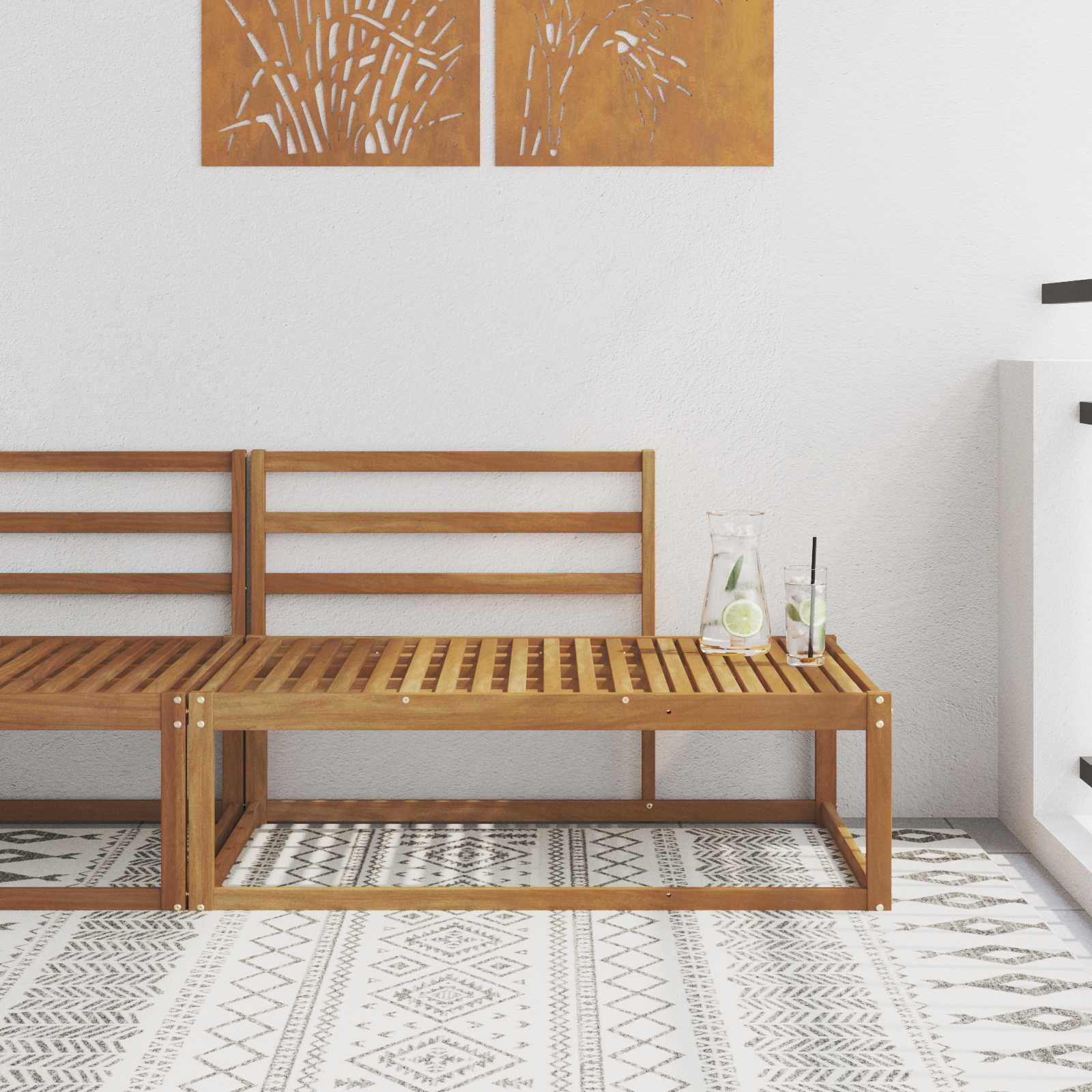Banc d'extrémité de jardin en acacia massif - Jusqu'à 34% de remise