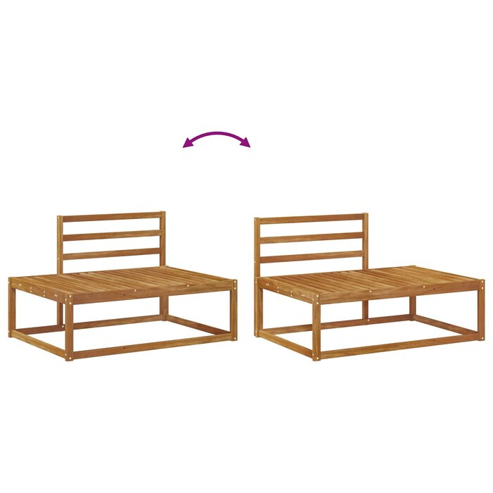 Banc d'extrémité de jardin en acacia massif - Jusqu'à 34% de remise