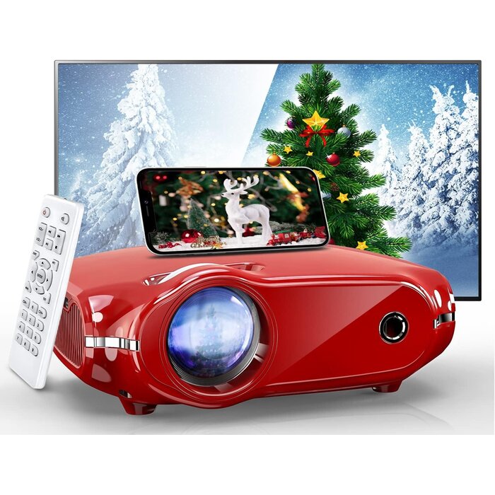 Mini Projecteur Full HD Rouge - Portable - Jusqu'à -34% de remise