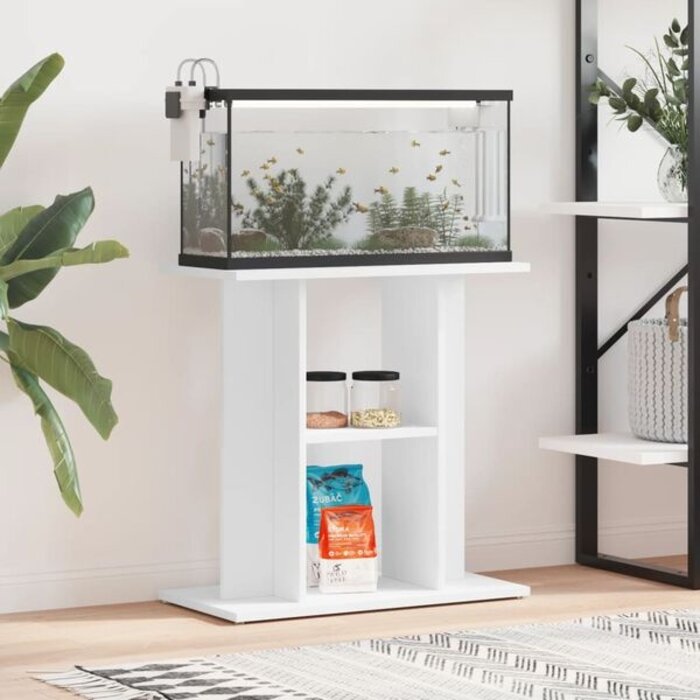 Meuble support pour aquarium blanc 60x30x60 cm - Jusqu'à -27%
