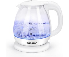 Bouilloire électrique en verre 1L 2200W - Jusqu'à 32% de réduction