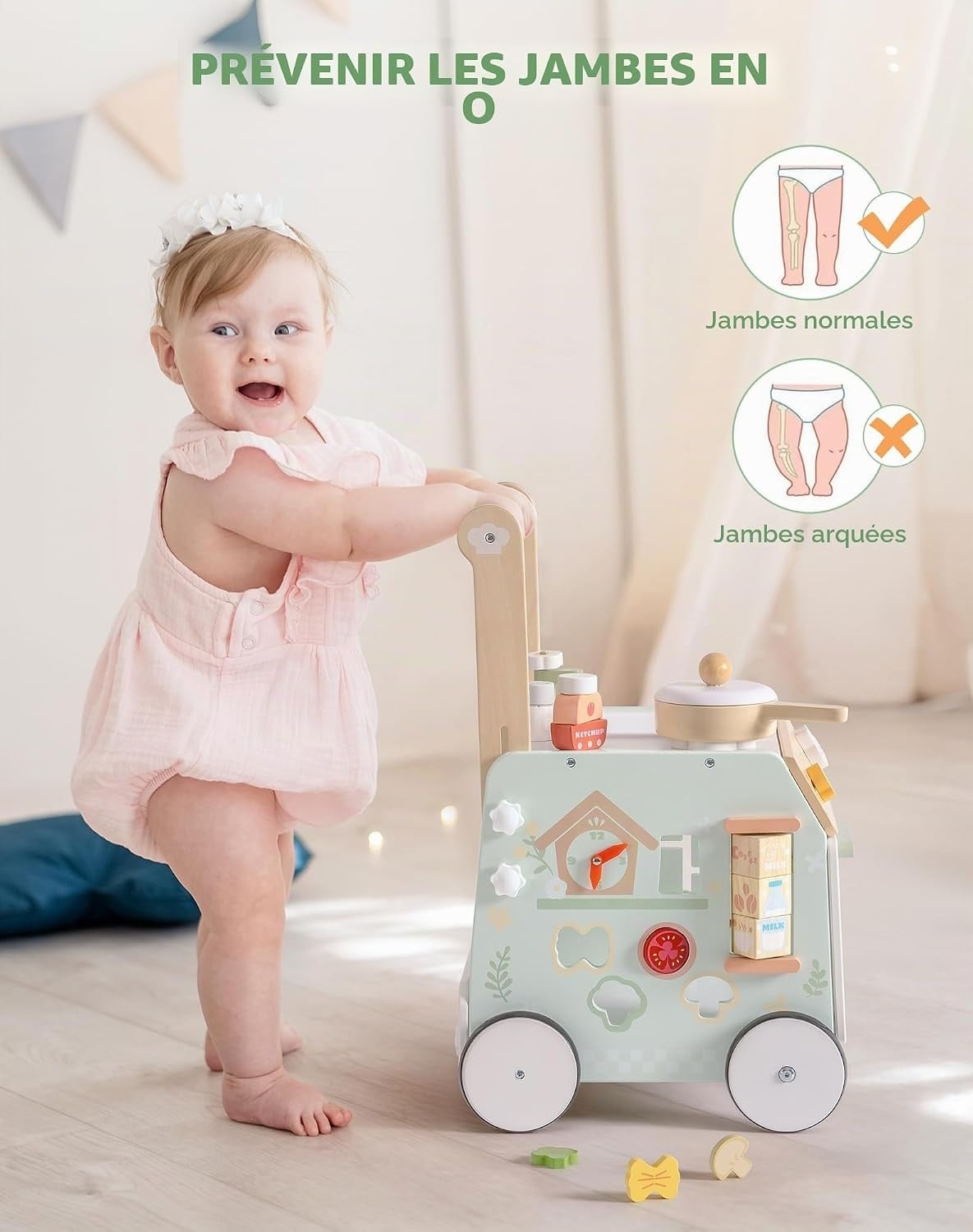 Chariot de marche 2-en-1 avec cuisine intégrée - Jusqu'à -34%