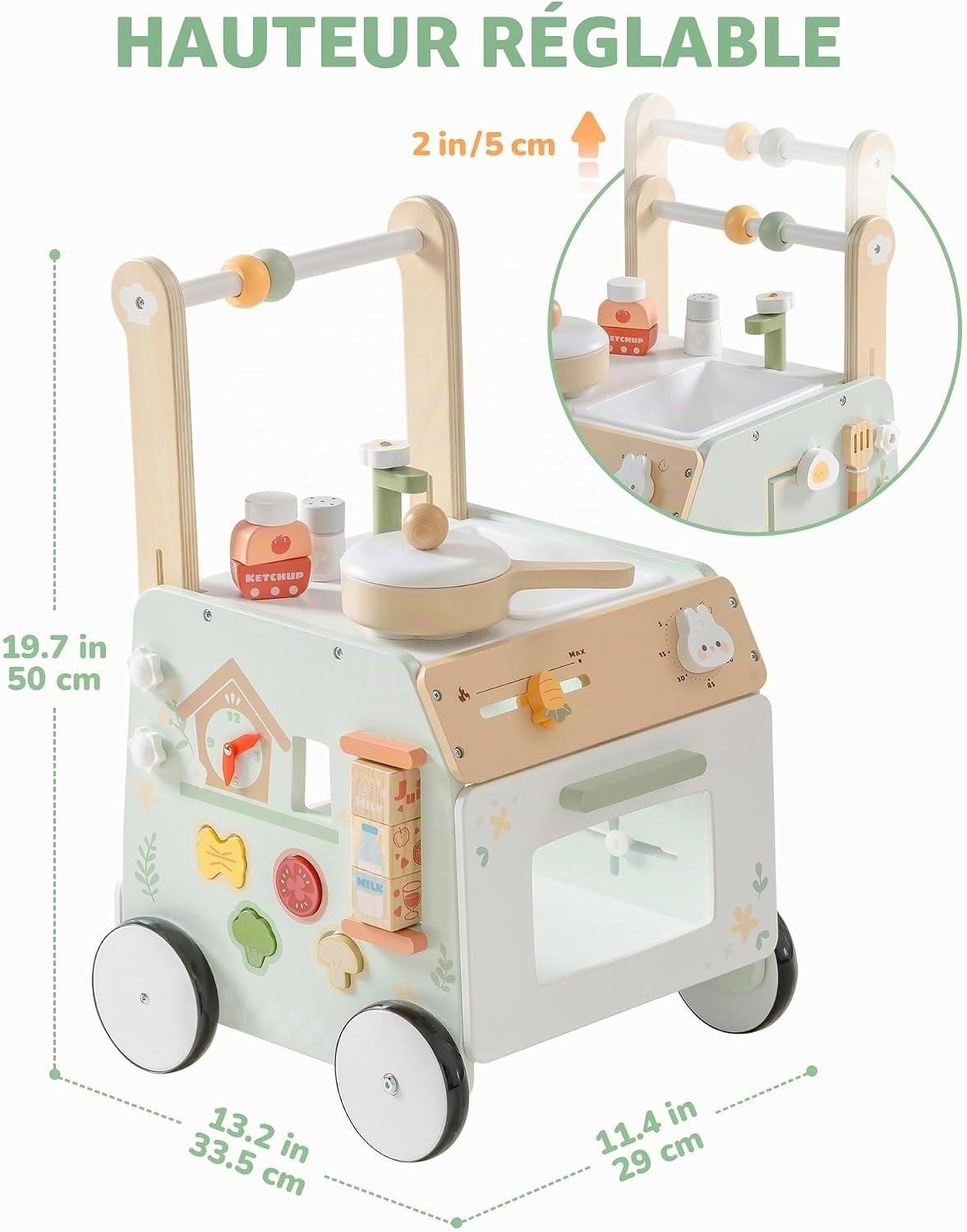 Chariot de marche 2-en-1 avec cuisine intégrée - Jusqu'à -34%