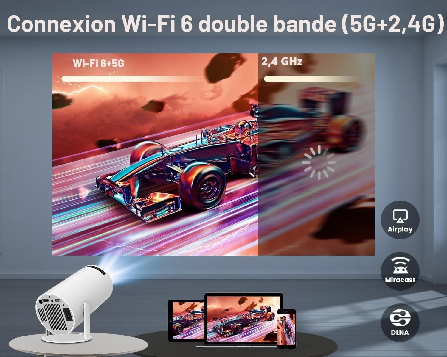 Mini Projecteur Intelligent 4K Android 11 - Jusqu'à 34% de remise