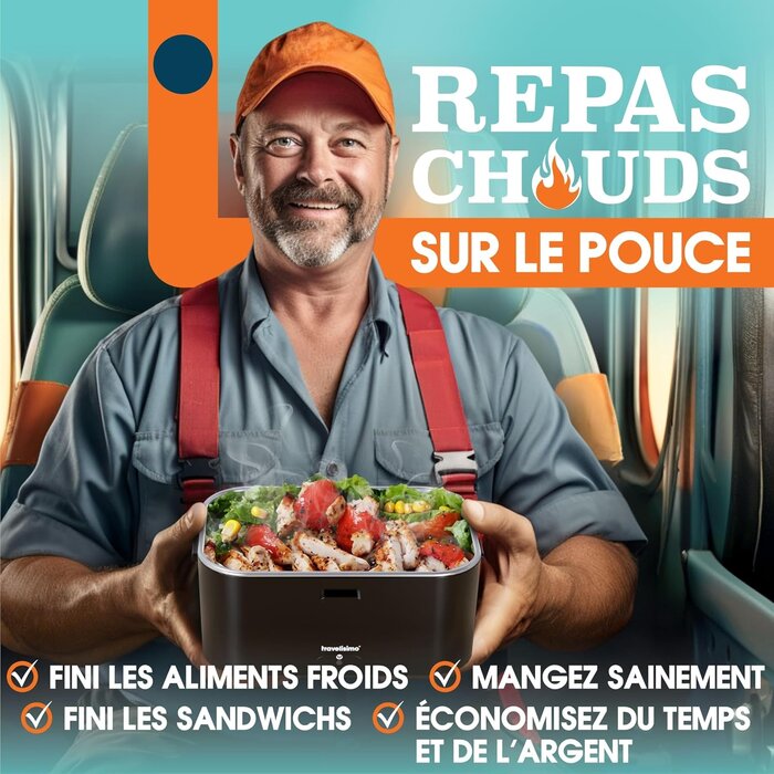 Lunchbox Électrique 1,8L 100W (12V/24V/220V) - Jusqu'à -28%