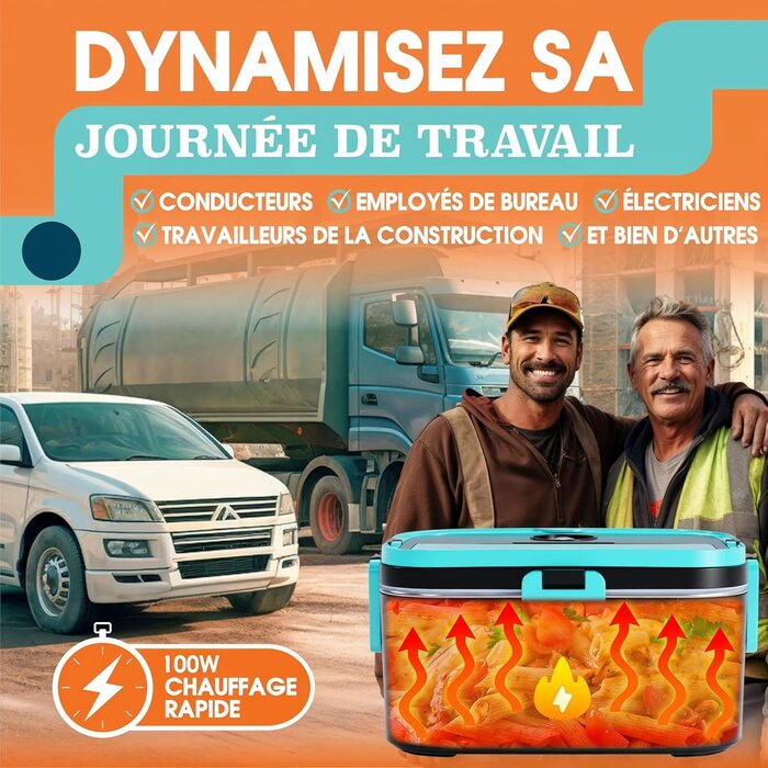 Lunchbox Électrique 1,8L 100W (12V/24V/220V) - Jusqu'à -28%