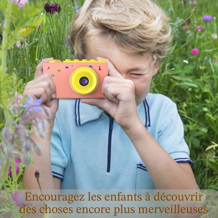 Mini appareil photo enfant étanche - 8MP - Rose - Jusqu'à 32% de remise