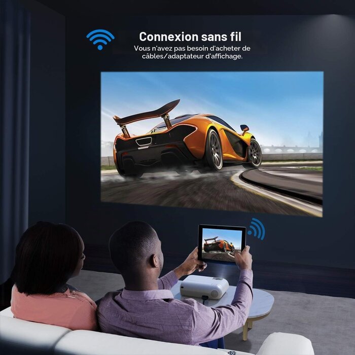 Mini-projecteur Home Cinéma Full HD avec écran inclus - Jusqu'à 35% de remise
