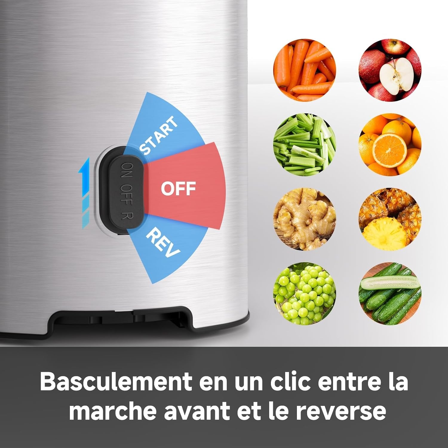 Extracteur de jus à froid 180W - Large ouverture - Jusqu'à 34% de remise