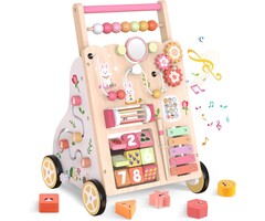 Chariot de marche Montessori 10-en-1 thème lapin - Jusqu'à -34%