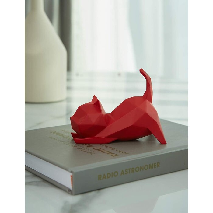 Lot de 5 statuettes chats géométriques - Gris - Jusqu'à -33%