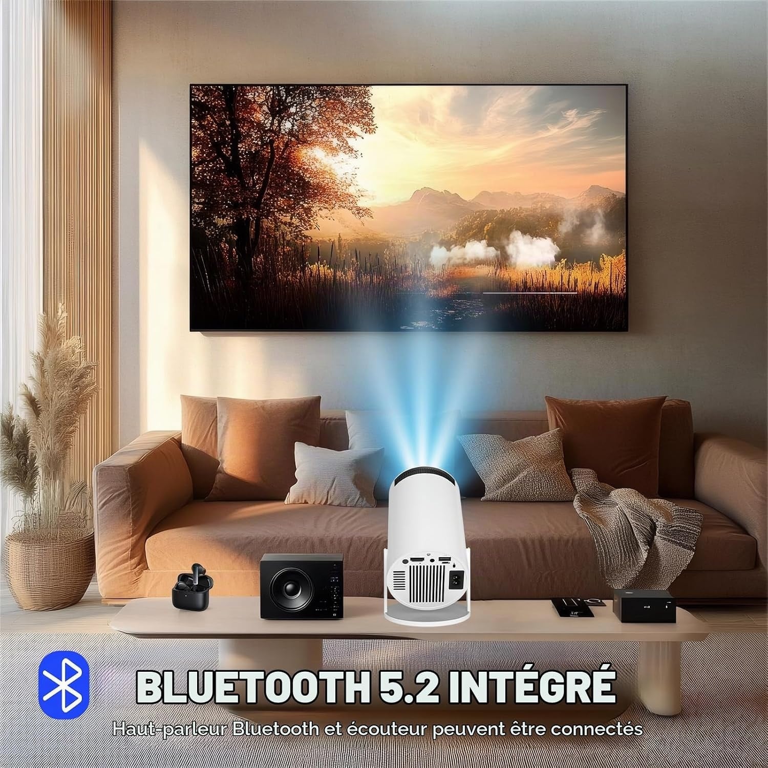 Mini projecteur 4K portable avec manettes - Jusqu'à 35% de réduction