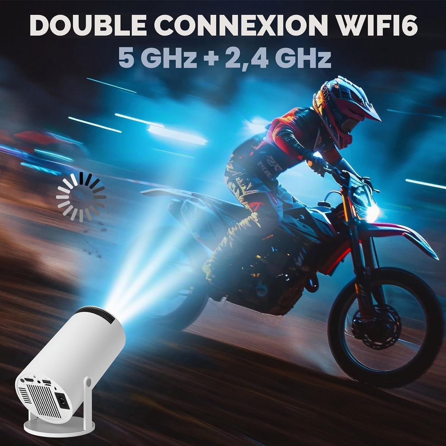Mini projecteur 4K portable avec manettes - Jusqu'à 35% de réduction