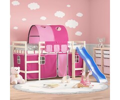 Vidaxl Kit rideaux et tunnel pour lit mezzanine rose - Jusqu'à -39% de remise