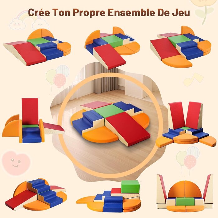 Set de 9 Blocs de Construction Souples - Jeu de Motricité - Jusqu'à -35%