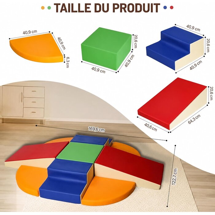 Set de 9 Blocs de Construction Souples - Jeu de Motricité - Jusqu'à -35%