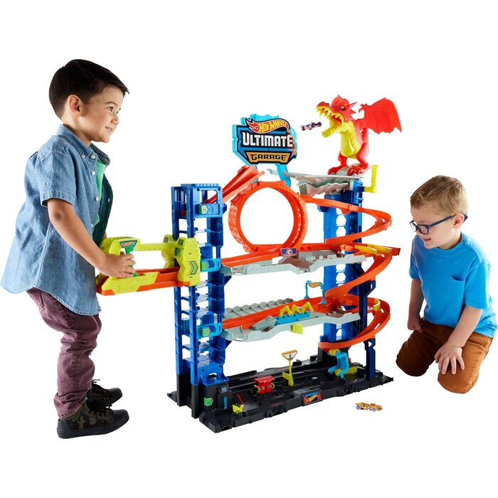 Garage de jeu géant 4 niveaux avec dragon - Jusqu'à 35% de remise
