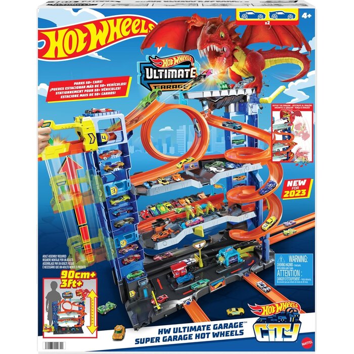 Garage de jeu géant 4 niveaux avec dragon - Jusqu'à 35% de remise