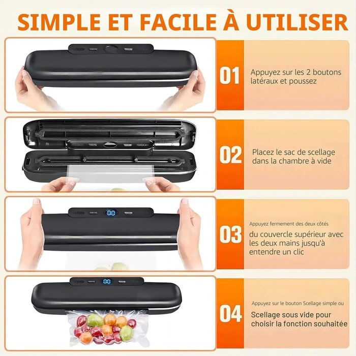 Appareil de mise sous vide automatique - Compact - Jusqu'à -31%