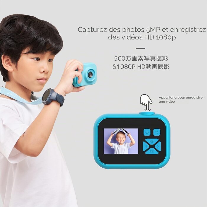 Appareil photo numérique pour enfants, 5 MP - Bleu - Jusqu'à -33%