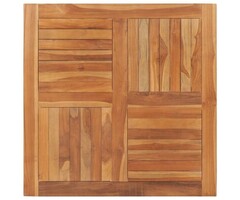 Vidaxl Plateau de table carré en teck massif 90x90cm - Jusqu'à -35%