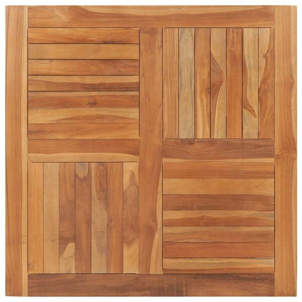 Plateau de table carré en teck massif 90x90cm - Jusqu'à -35%