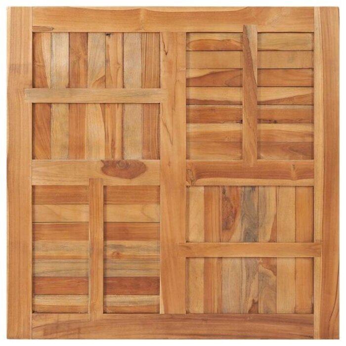 Plateau de table carré en teck massif 90x90cm - Jusqu'à -35%