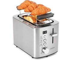 Grille-pain 2 tranches inox avec minuterie LED - Jusqu'à -27% sur le prix