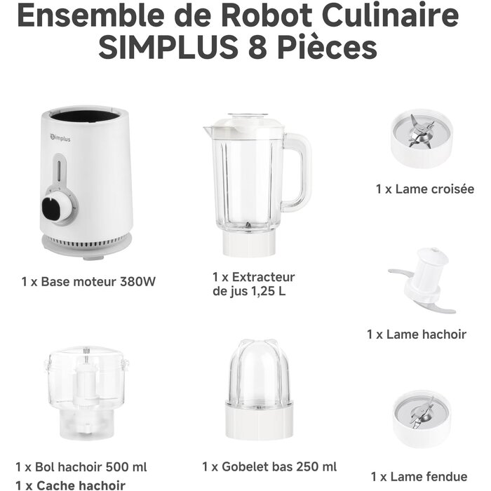 Blender 3-en-1 multifonction 380W - Jusqu'à -33% sur l'outlet