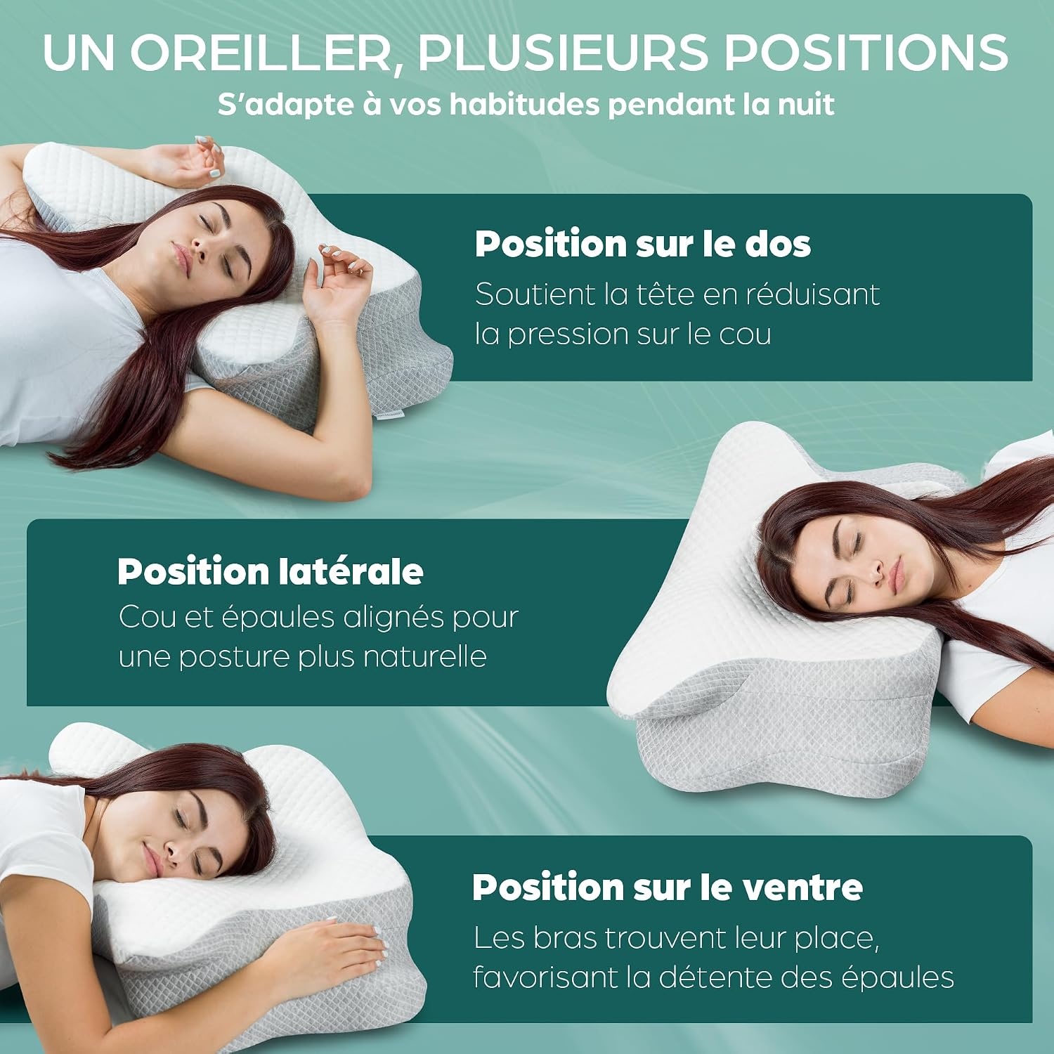 Oreiller orthopédique à mémoire de forme - Jusqu'à -33% de remise