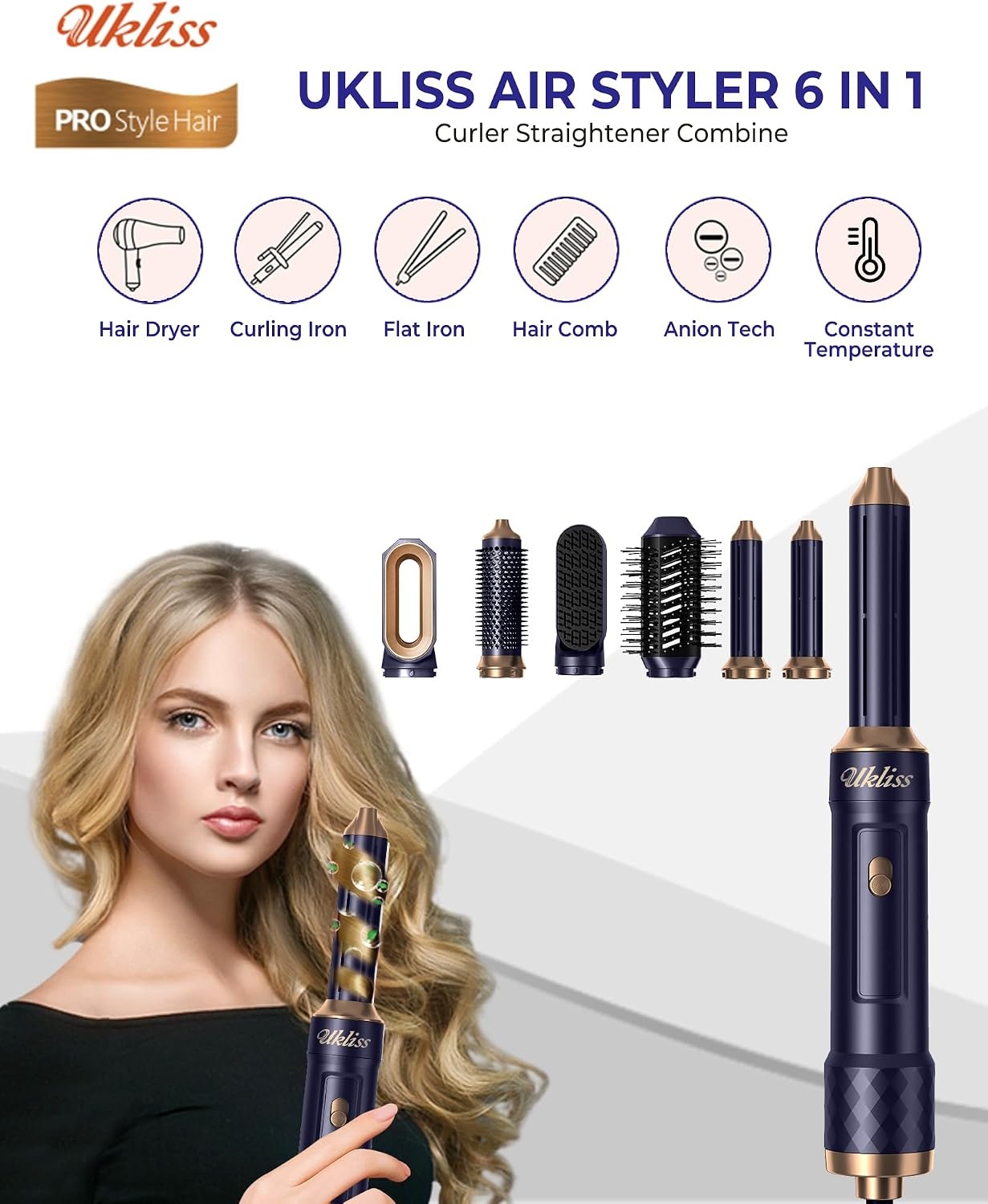Coffret Coiffant 6-en-1 avec Boucleur Automatique - Jusqu'à -33% sur l'Outlet