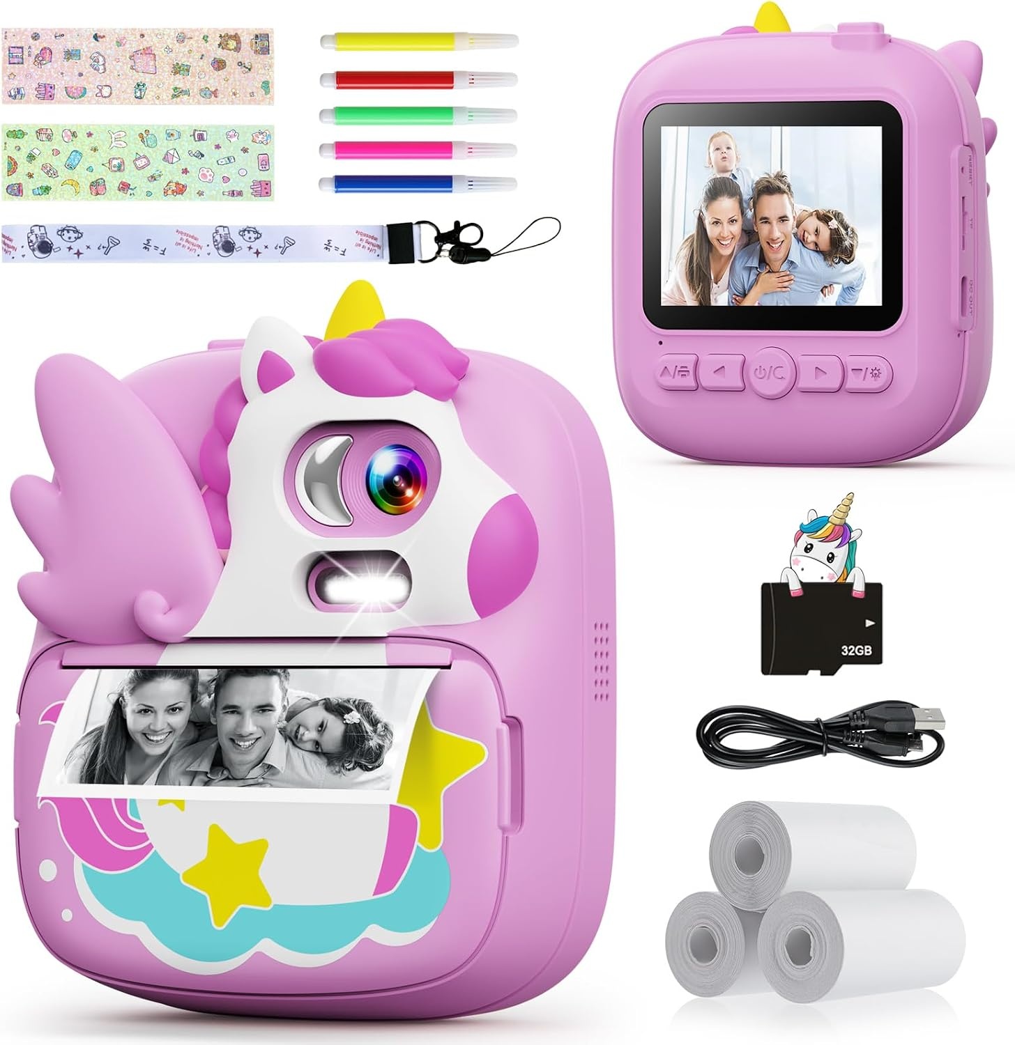 Appareil photo instantané enfant 12MP - Vert - 61% de remise