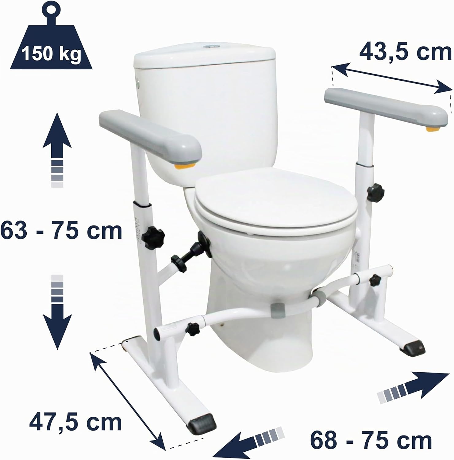 Cadre de support pour toilettes ajustable - Aide à la mobilité - Jusqu'à -35%