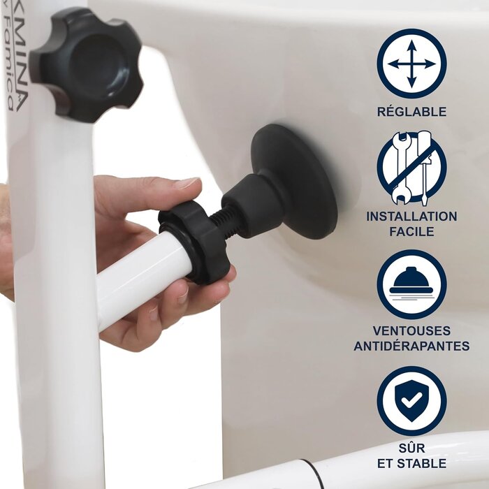 Cadre de support pour toilettes ajustable - Aide à la mobilité - Jusqu'à -35%