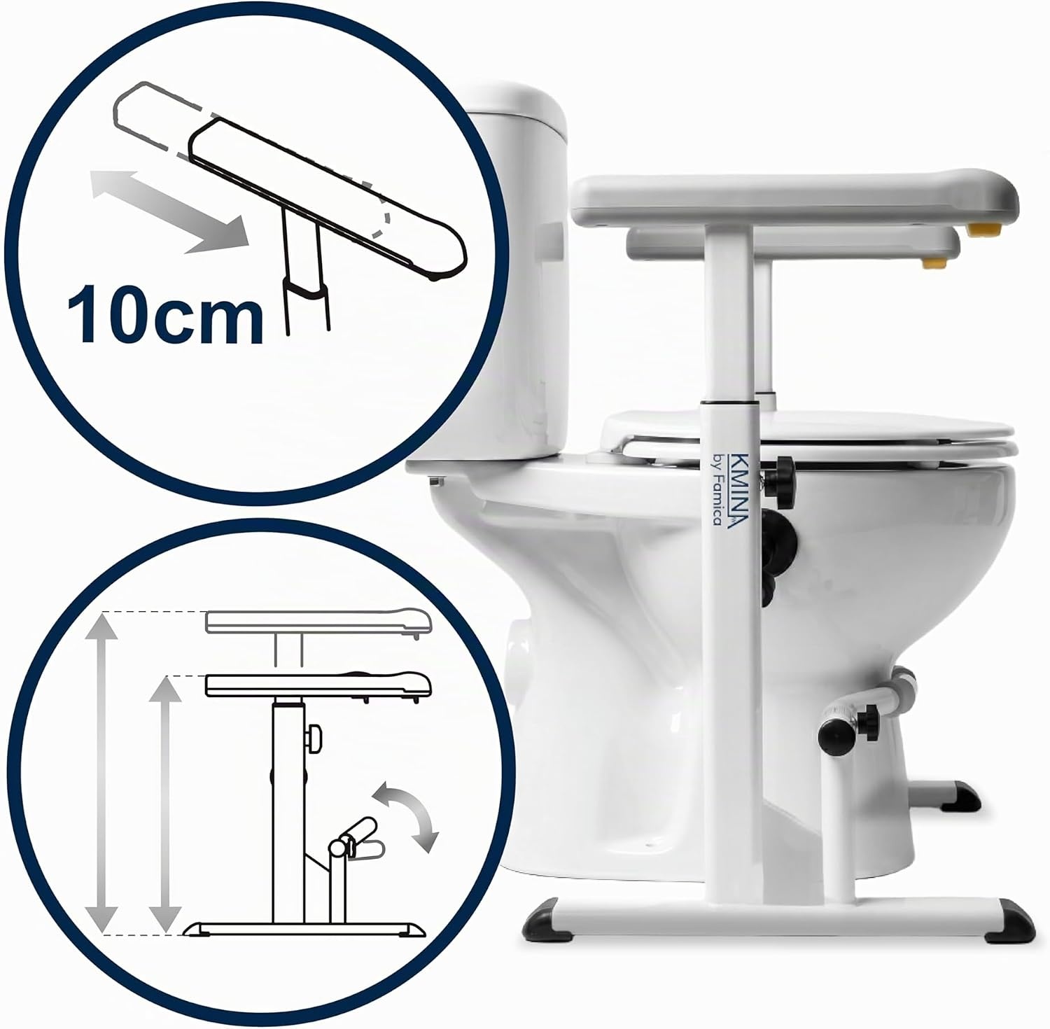 Cadre de support pour toilettes ajustable - Aide à la mobilité - Jusqu'à -35%