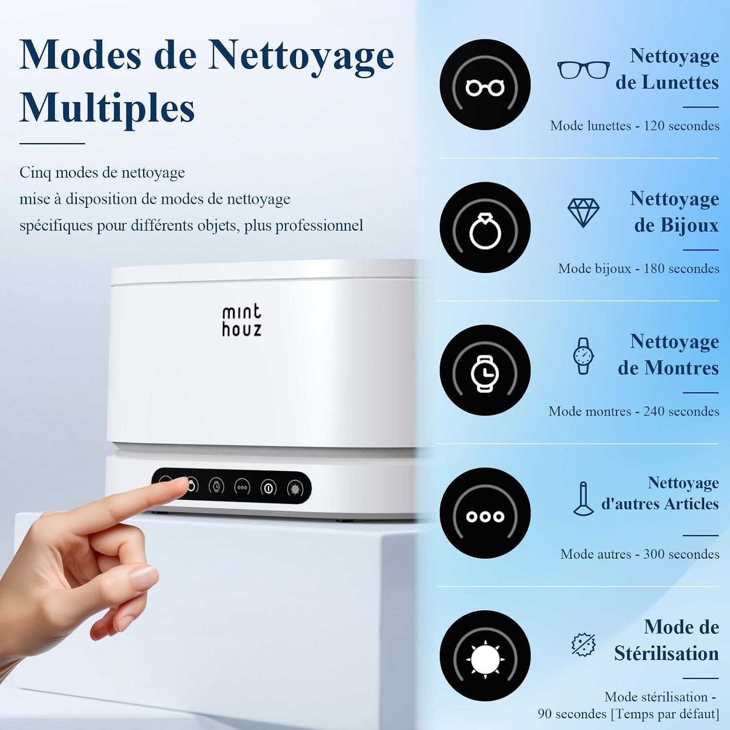 Nettoyeur à ultrasons 500ml - Bijoux et lunettes - Jusqu'à -33% de remise
