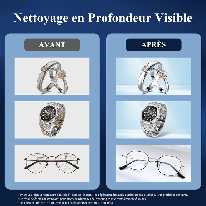 Nettoyeur à ultrasons 500ml - Bijoux et lunettes - Jusqu'à -33% de remise