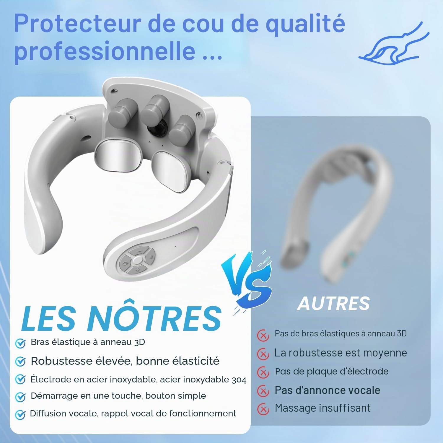 Appareil de massage cervical chauffant - Jusqu'à 32% de remise