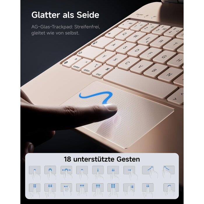 Hou Étui clavier rétroéclairé pour iPad 10e gén. Rose - Jusqu'à 56% de remise