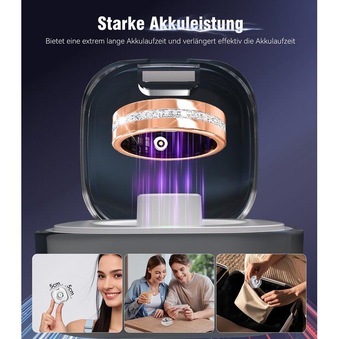 Bague Connectée Santé & Fitness Dorée - Jusqu'à -58% sur votre exemplaire