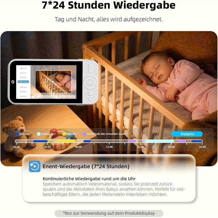 Babyphone Vidéo 2K UHD - Écran 5" - Sans WiFi - Jaune - Jusqu'à -39%