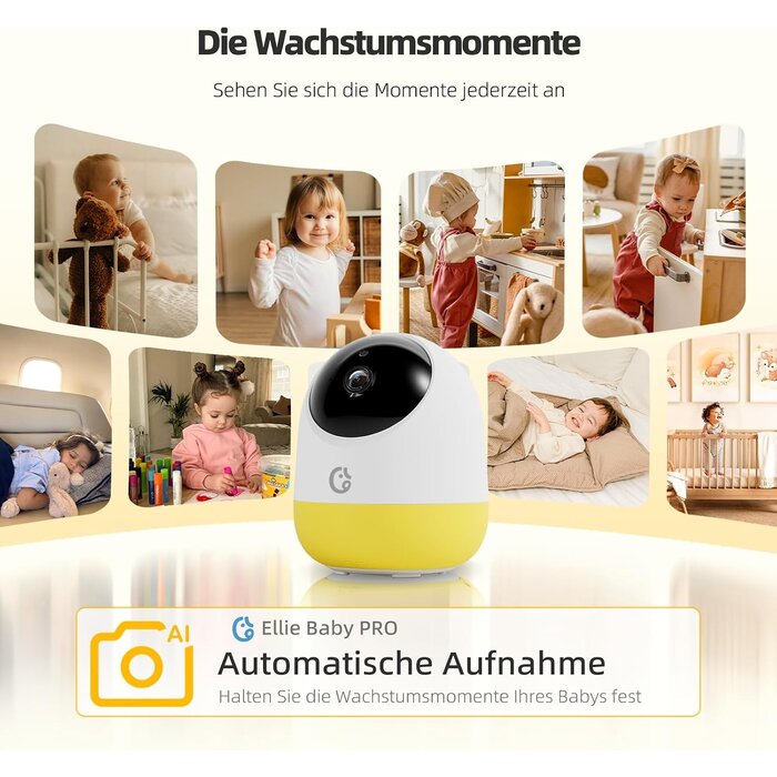 Babyphone Vidéo 2K UHD - Écran 5" - Sans WiFi - Jaune - Jusqu'à -39%