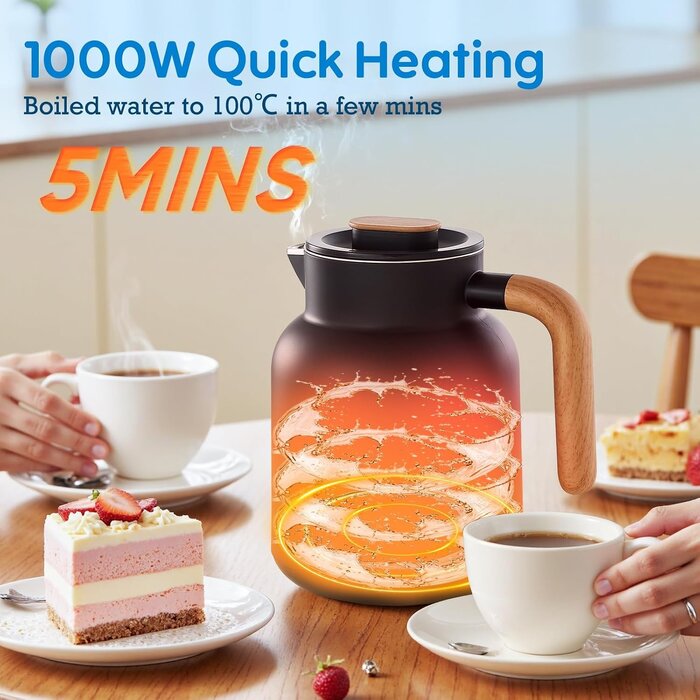 Mini bouilloire inox 1L - Température réglable - Jusqu'à -33% sur l'outlet